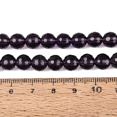 Transparent Glass Bead Strands GLAA-R095-8mm-40-1