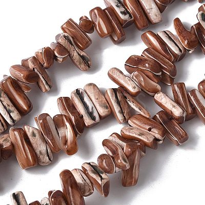 Dyed Natural Trochus Shell Beads Strands SSHEL-C013-09B-1