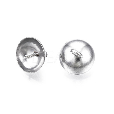 Non-Tarnish 304 Stainless Steel Cup Peg Bails Pendants STAS-S057-59B-P-1