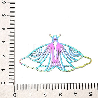 201 Stainless Steel Pendants STAS-B051-02RC-06-1