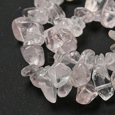 Natural Rose Quartz Chip Beads Strands F007-02-1