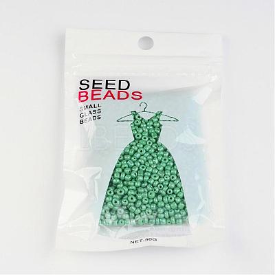 DIY Craft Beads 8/0 Opaque Colors Lustered Round Glass Seed Beads X-SEED-A012-3mm-127-1