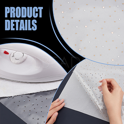 Glitter Hotfix Rhinestone Sheet DIY-WH0308-441D-1