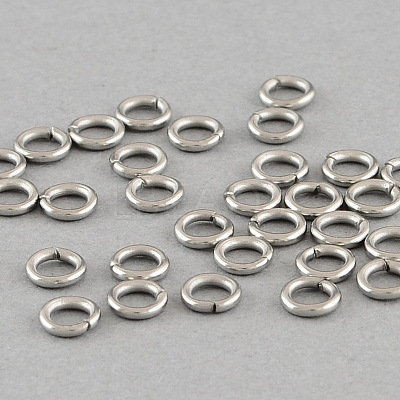 Tarnish Resistant 304 Stainless Steel Open Jump Rings STAS-Q186-02-10x1.2mm-1