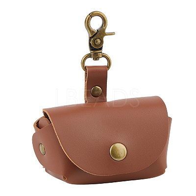 PU Leather Ring Storage Gift Cases with Iron Rings & Clasps AJEW-WH0348-484A-1