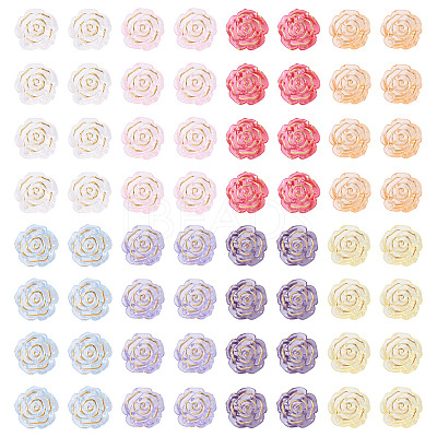 Camellia Transparency Acrylic Beads RESI-TA0004-27B-1