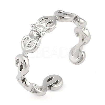 Brass Cuff Finger Ring Settings KK-L219-15A-P-1