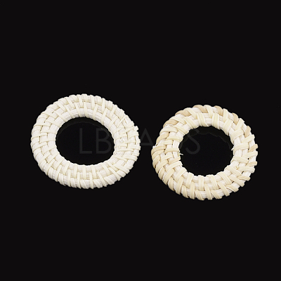 Handmade Reed Cane/Rattan Woven Linking Rings WOVE-T005-06B-1