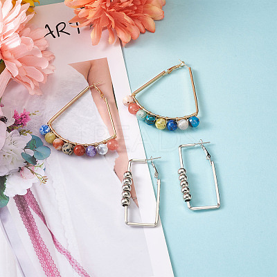 Iron Hoop Earrings EJEW-TA0010-07-1
