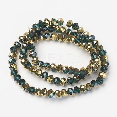 Electroplate Transparent Glass Beads Strands X-EGLA-A034-T6mm-O10-1