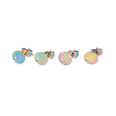 Ion Plating(IP) 304 Stainless Steel Ear Stud Findings STAS-O119-17A-M-1