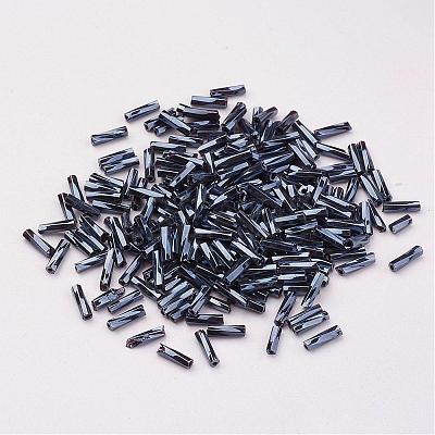 Glass Twisted Bugle Beads SEED-E002-12mm-829#-1