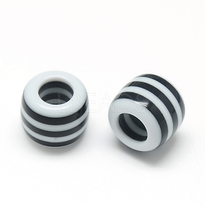Opaque Stripe Resin Beads X1-RESI-S344-12-1