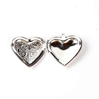 Brass Locket Pendants KK-WH0034-90S-1