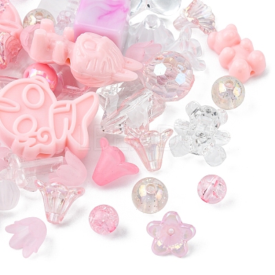 Opaque & Transparent Acrylic Beads MACR-YW0002-01C-1