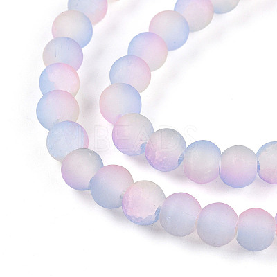 Crackle Glass Beads Strands GLAA-N009-6mm-04-1