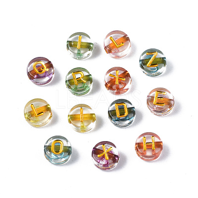 Transparent Electroplate Acrylic Beads TACR-S273-07-1
