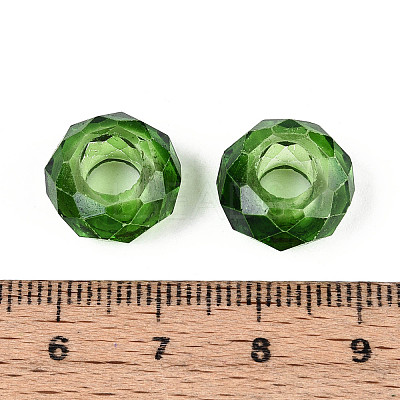 Baking Paint Glass European Beads GDA007-18-01-1