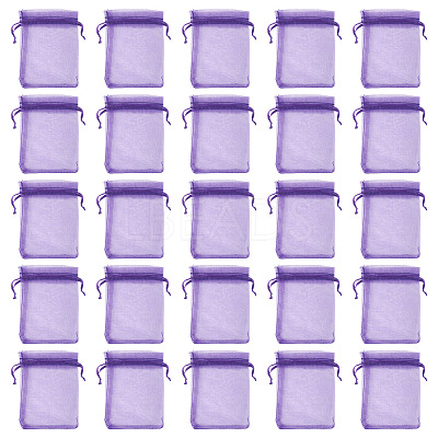 50Pcs Organza Bags Jewellery Storage Pouches Wedding Favour Party Mesh Drawstring Gift OP-TA0001-16A-1
