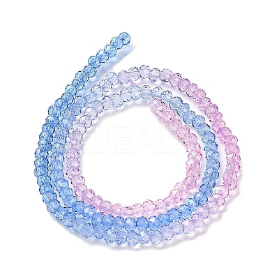 Transparent Painted Glass Beads Strands X1-DGLA-A034-T1mm-A08-1