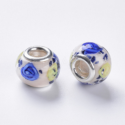 Handmade Lampwork European Beads LAMP-S193-009D-1