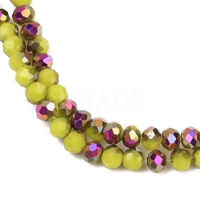 Electroplate Glass Beads Stradns EGLA-H114-02B-11-1