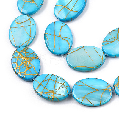 Natural Freshwater Shell Beads Strands X-SSHEL-T007-17-1