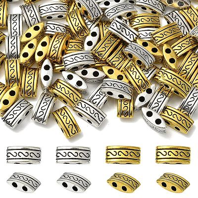100Pcs 2 Colors Tibetan Style Multi-Strand Links TIBEB-YW0001-35-1