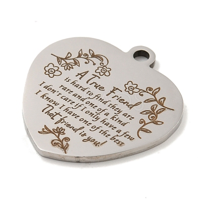 Non-Tarnish 201 Stainless Steel Pendants STAS-L079-25P-05-1