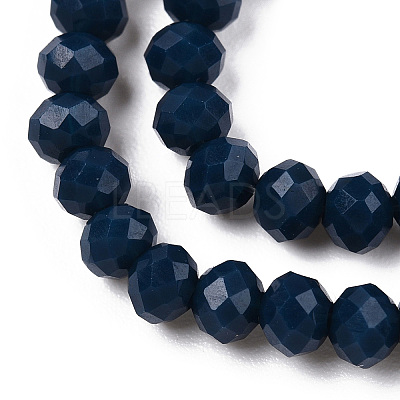 Opaque Solid Color Glass Beads Strands EGLA-A034-P4mm-D16-1