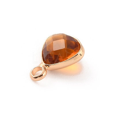 Faceted Glass Pendants GLAA-WH0030-13KCG-07-1
