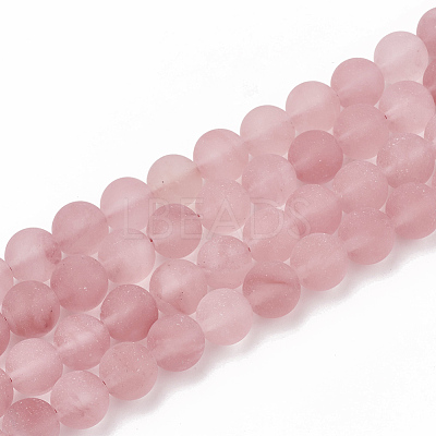 Cherry Quartz Glass Beads Strands G-T106-270-1