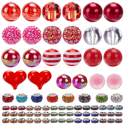 24Pcs 12 Styles Opaque Acrylic Beads MACR-BM0001-03B-1