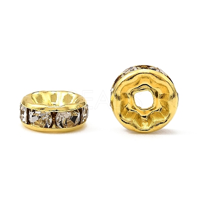 Brass Rhinestone Spacer Beads RB-A014-Z8mm-01G-1
