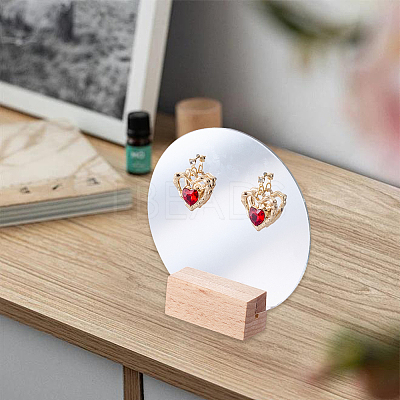 4 Bags Round Acrylic Couple Earring Display Stands EDIS-SC0001-17A-1