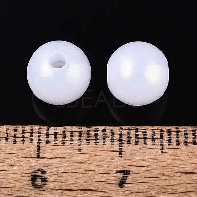 Rubberized Style Rainbow Opaque Acrylic Beads MACR-T010-8mm-08-01-1