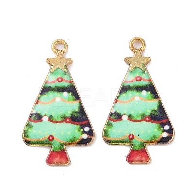 Christmas Theme Rack Plating Alloy Pendants FIND-M020-02C-G-1