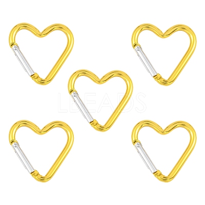 5Pcs Zinc Alloy Spring Gate Rings FIND-YW0010-59G-1