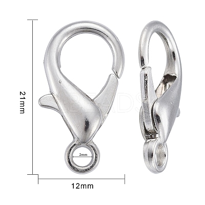 Zinc Alloy Lobster Claw Clasps E107-1
