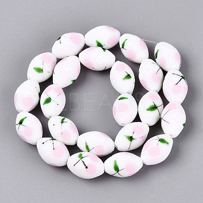 Frosted Handmade Lampwork Beads Strands LAMP-N037-03G-1
