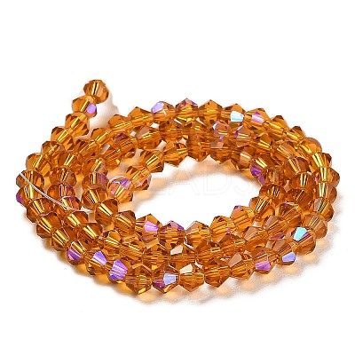 Transparent Electroplate Glass Beads Strands EGLA-A039-T2mm-L28-1