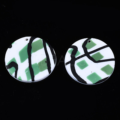 Handmade Polymer Clay Pendants CLAY-N010-023-02-1
