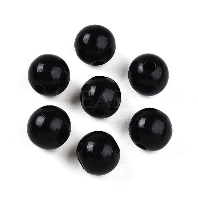 Painted Natural Wood Beads X-WOOD-A018-16mm-20-1