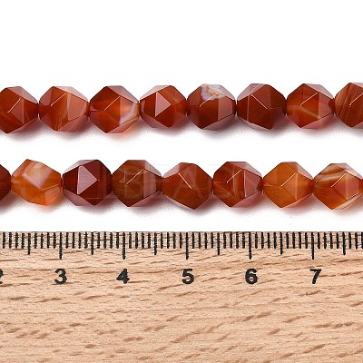 Natural Red Banded Agate Beads Strands G-Z119-A05-02-1