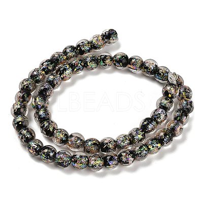 Handmade Dichroic Foil Glass Beads Strands DICH-U001-02K-1