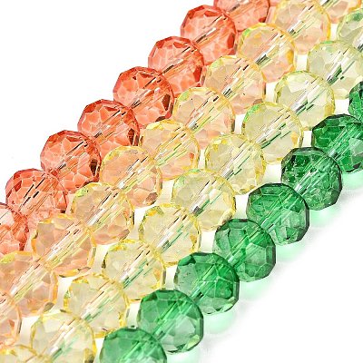 Transparent Painted Glass Beads Strands X1-DGLA-A034-T8mm-A04-1