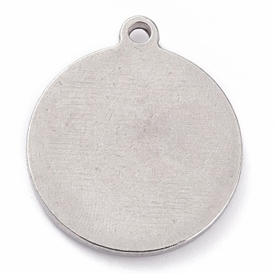 304 Stainless Steel Pendants STAS-O140-02P-L-1