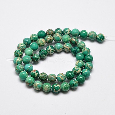 Natural Imperial Jasper Beads Strands X-G-I122-6mm-05-1