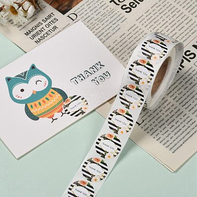 1 Inch Thank You Roll Stickers DIY-E023-07B-1