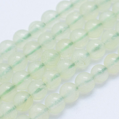 Natural Prehnite Beads Strands G-L478-37-4mm-1
